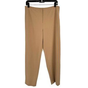 Talbots Petites Womens Stretch Trousers Size 12 p Beige ponte knit straight